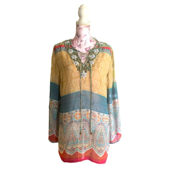 Soft Surroundings Multicolor Embroidered Tunic - Picture 1 of 3